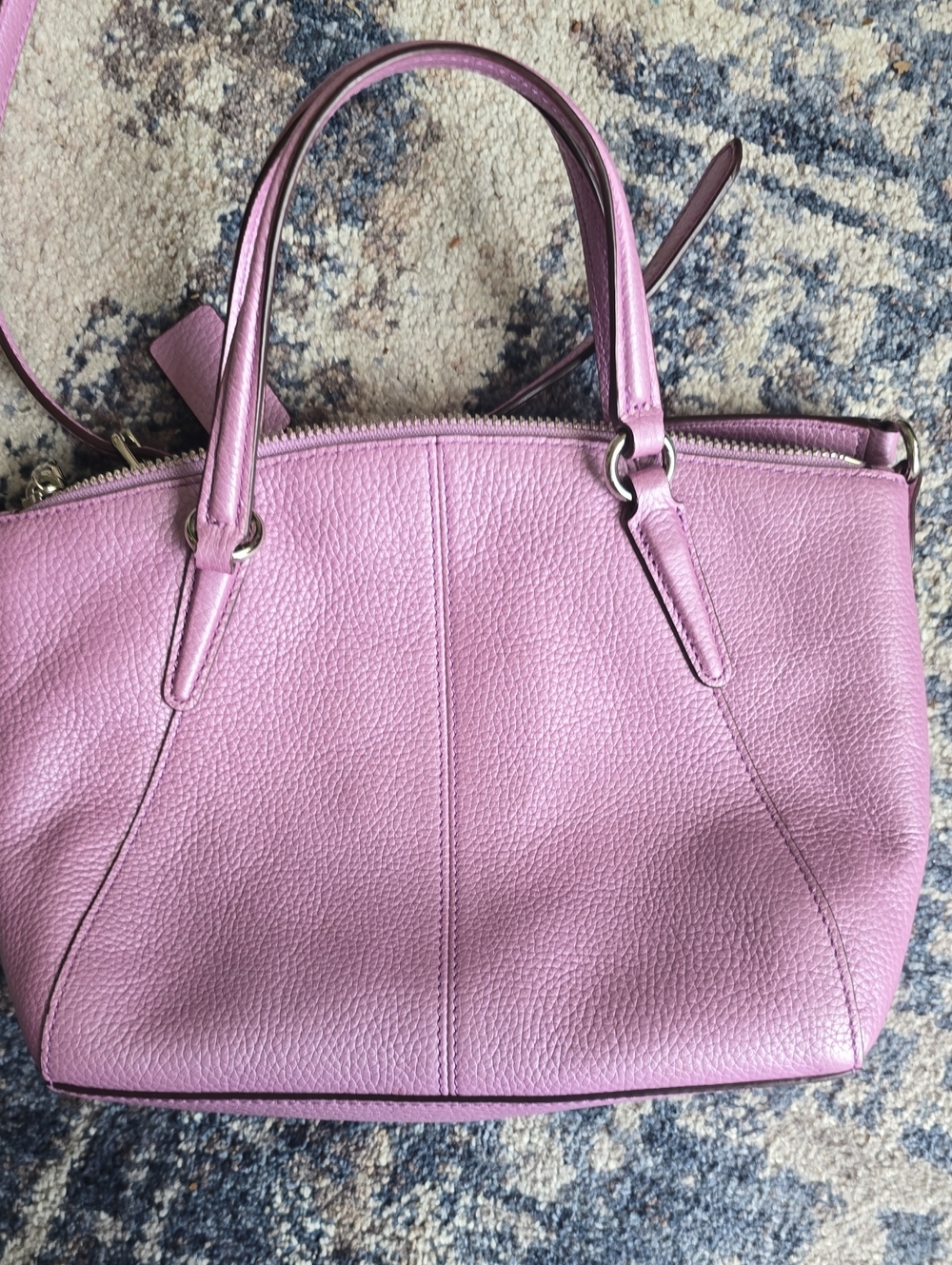 Coach Pebbled Leather Satchel — Lavender - Picture 7 of 7